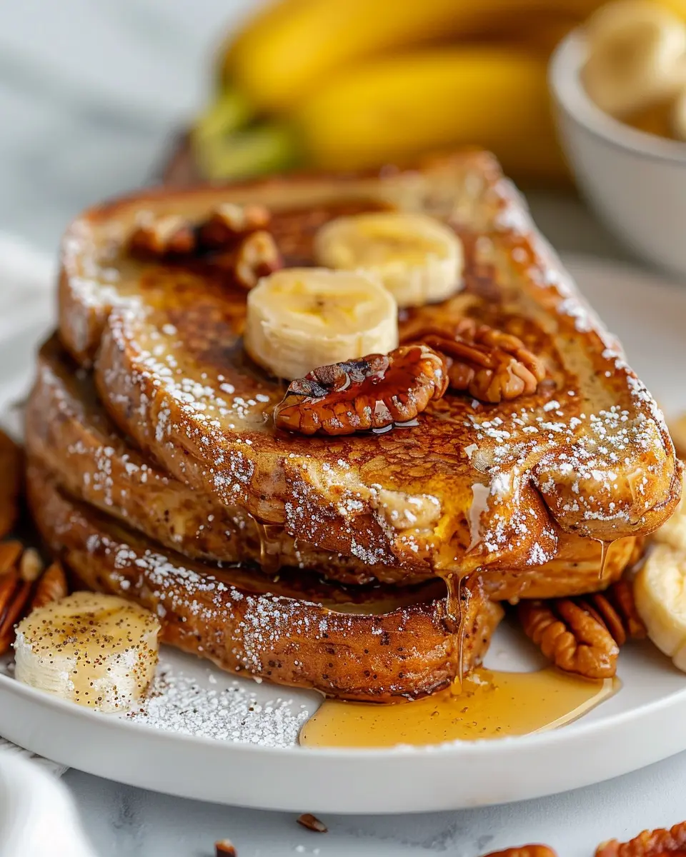 Banana Bread French Toast: Easy Recipe with Turkey Bacon Twist