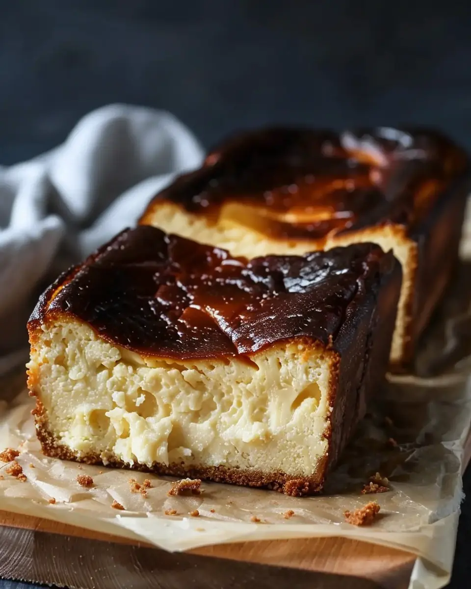 Burnt Basque Cheesecake in a Loaf Pan: An Easy Indulgence