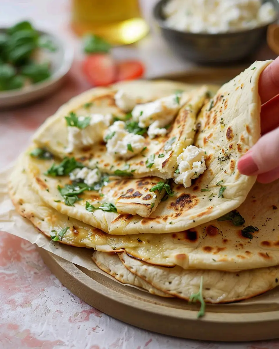2 ingredient high protein cottage cheese flatbread for easy meals