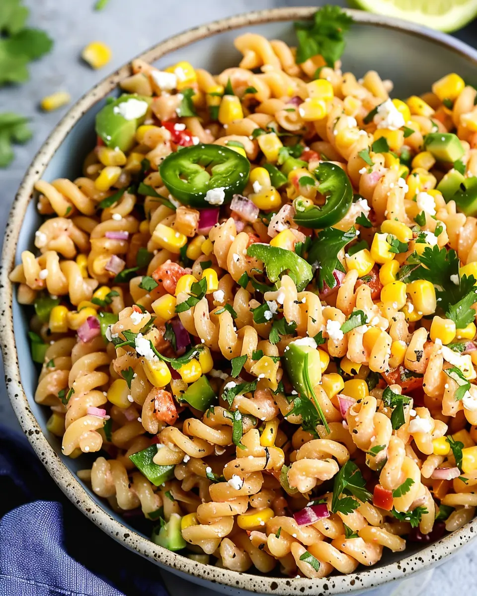 Mexican Street Corn Pasta Salad: Easy &amp; Delicious Refreshing Twist