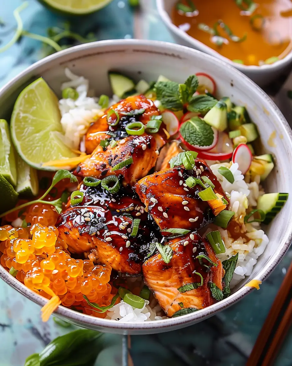 Crispy Honey Ginger Salmon Bowl: An Easy Delight for Dinner