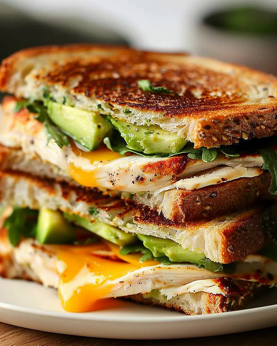 Chicken Avocado Melt Sandwich: Easy Recipe with Turkey Bacon and Cheese