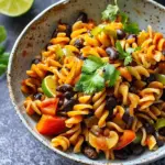 One Pot Black Bean Fajita Pasta