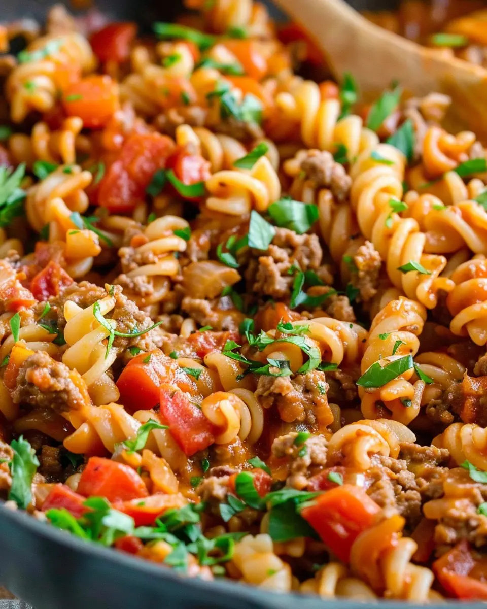Easy Ground Beef Pasta Skillet: Quick &amp; Flavorful Family Dinner