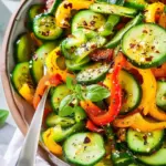 Cucumber and Bell Pepper Salad Recipe