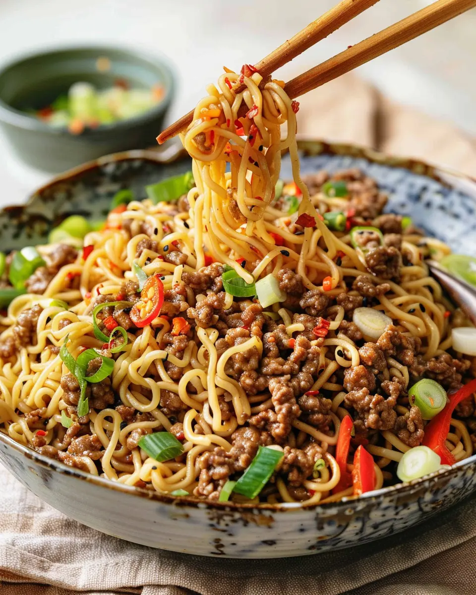 Mongolian ground beef noodles: Easy, Flavor-Packed Delight