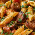 One Pot Creamy Cajun Sausage Pasta