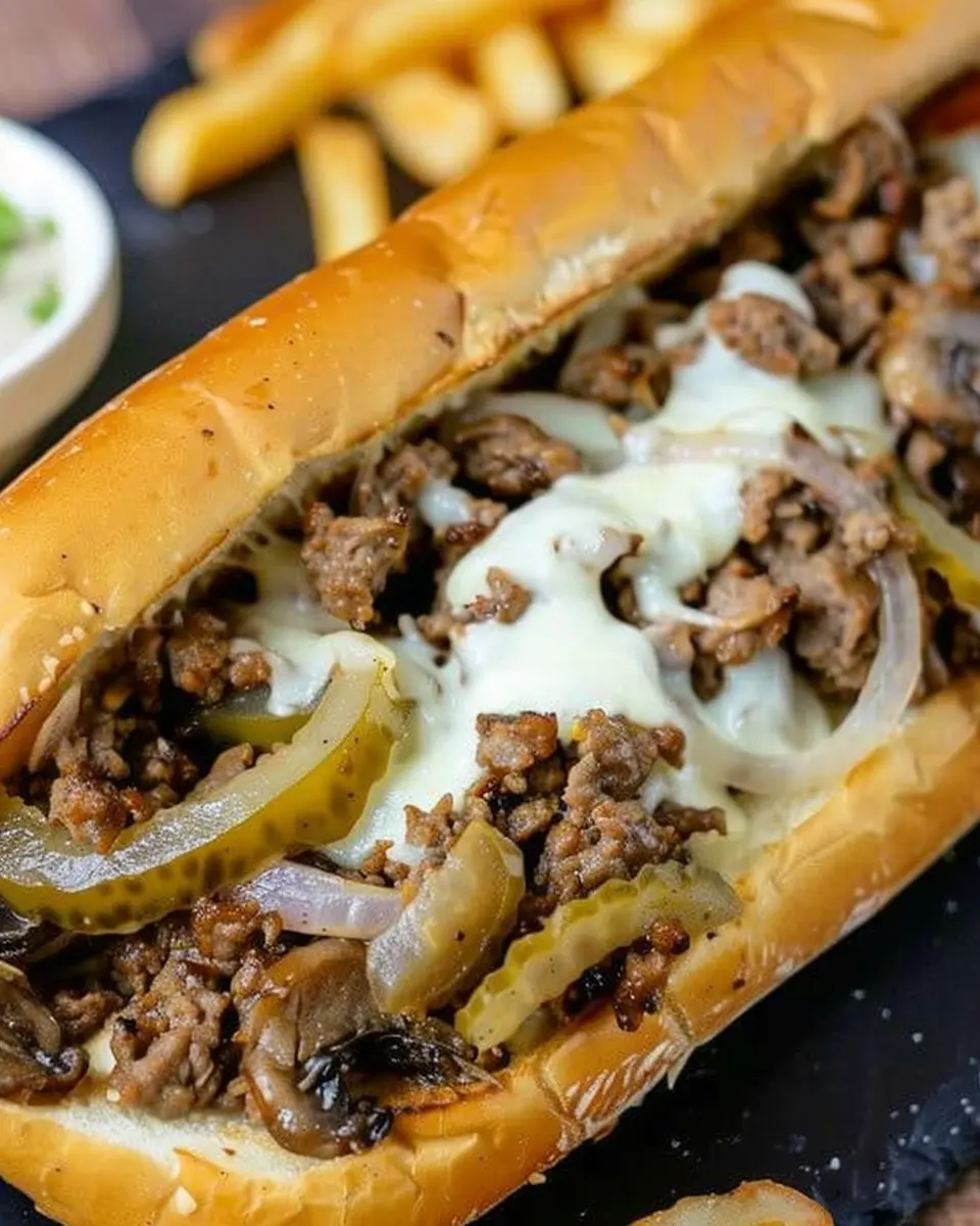 Ground Beef Philly Cheesesteak with Turkey Bacon Twist