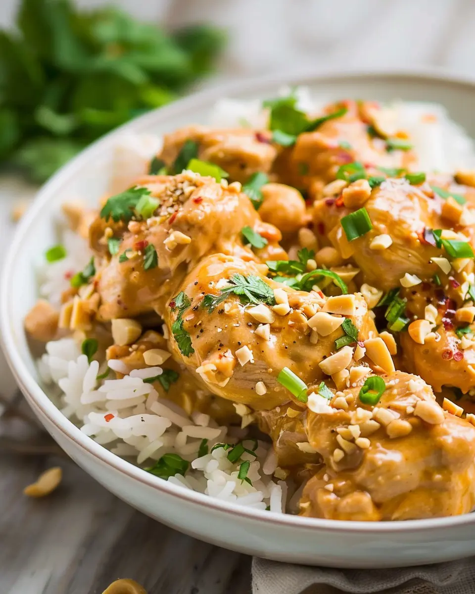 Slow Cooker Thai Peanut Chicken: Easy Comfort Food for All
