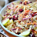 Coleslaw with Apples, Cranberries and Almonds