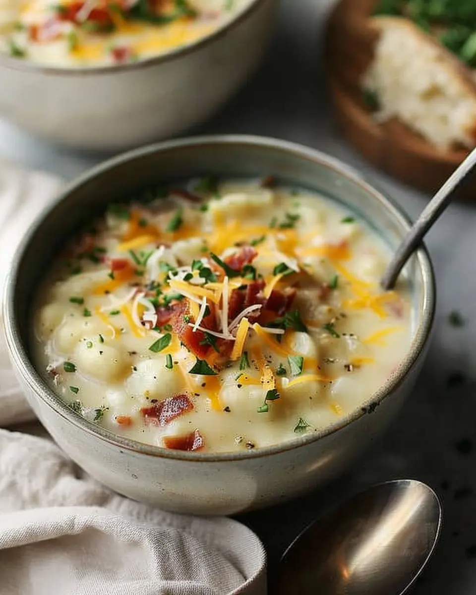 Loaded Cheesy Cauliflower Soup: Indulgent Comfort in a Bowl