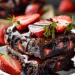 Chocolate Covered Strawberry Brownies
