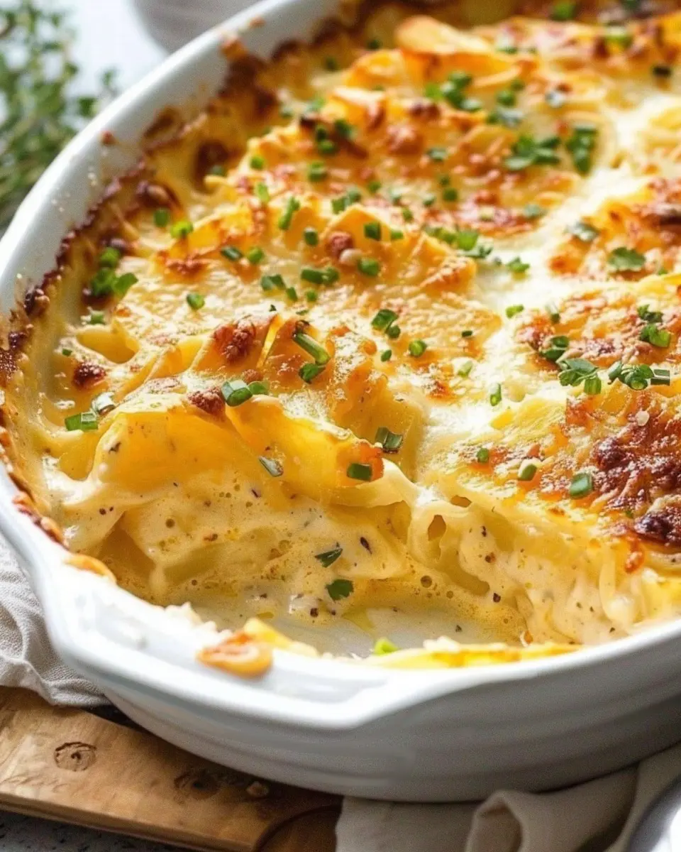 Scalloped Potatoes: Indulgent Comfort with Turkey Bacon and Chicken Ham