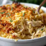 French Onion Chicken Orzo Casserole