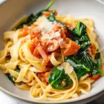 Fresh Spinach and Tomato Pasta