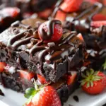 Chocolate Covered Strawberry Brownies