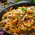 Thai Peanut Sauce Noodles and Chicken