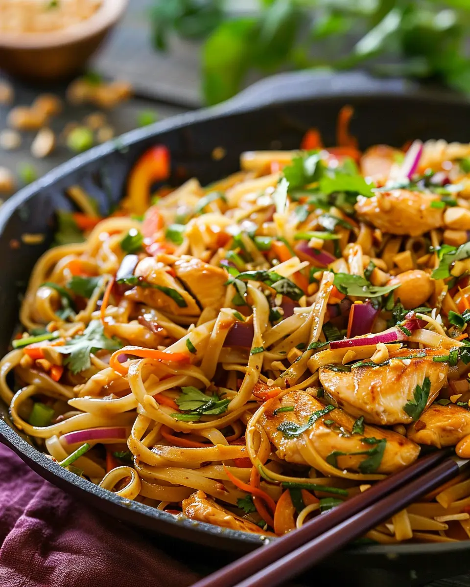 Thai Peanut Sauce Noodles and Chicken: Easy and Delicious Recipe