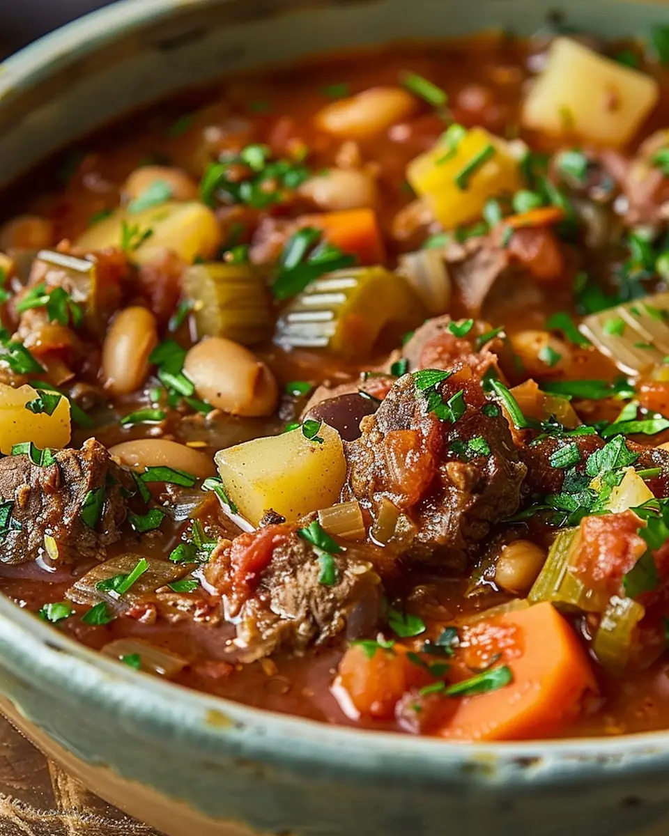 Cowboy Stew: Hearty Comfort with Turkey Bacon and Chicken Ham