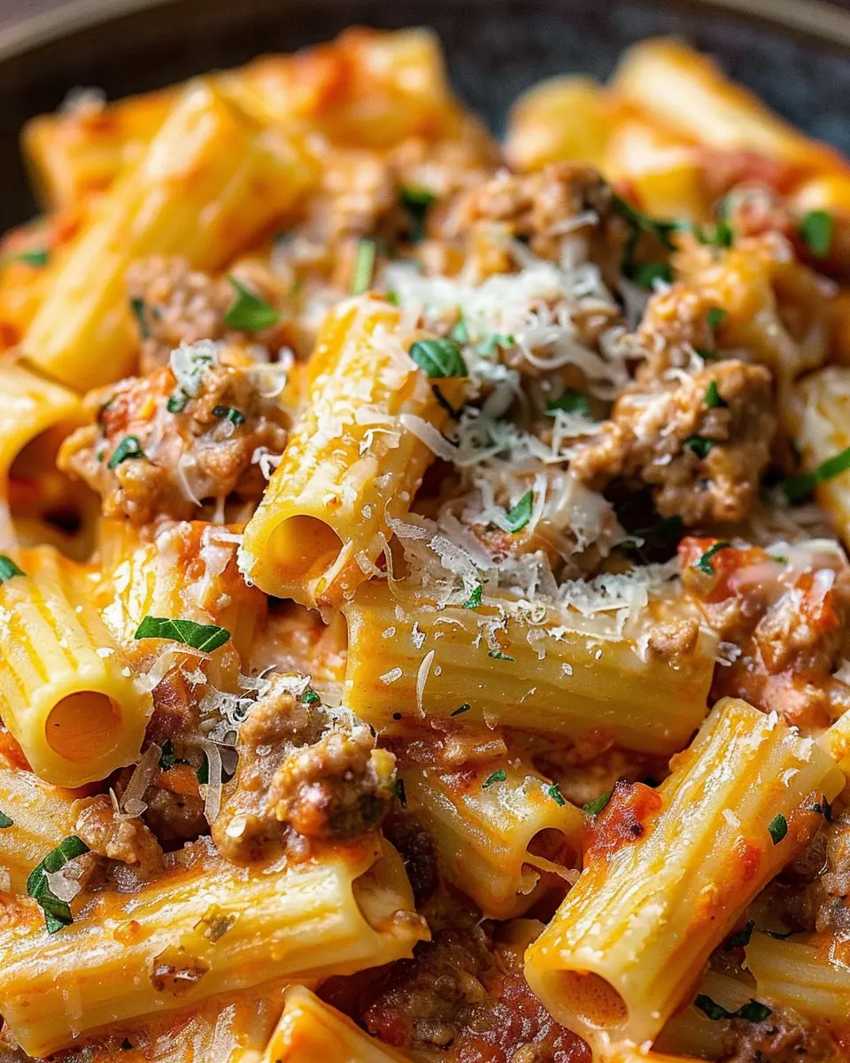Creamy Sausage Rigatoni: A Quick and Indulgent Family Meal