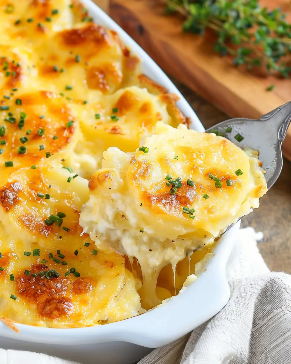 Cheese Scalloped Potatoes: Indulgent Comfort with Turkey Bacon