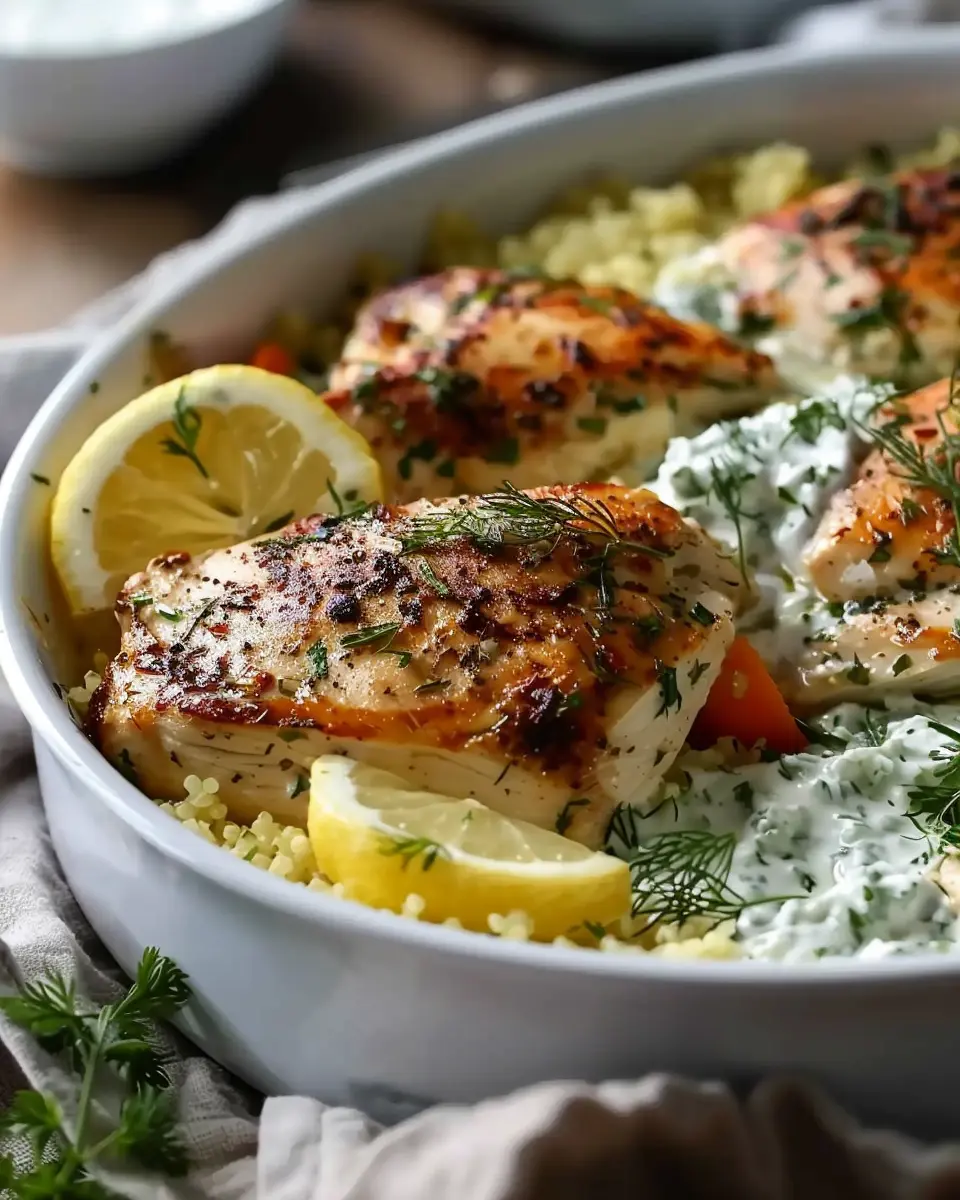 Dump-and-Bake Chicken Tzatziki Casserole: Easy &amp; Delicious Family Comfort