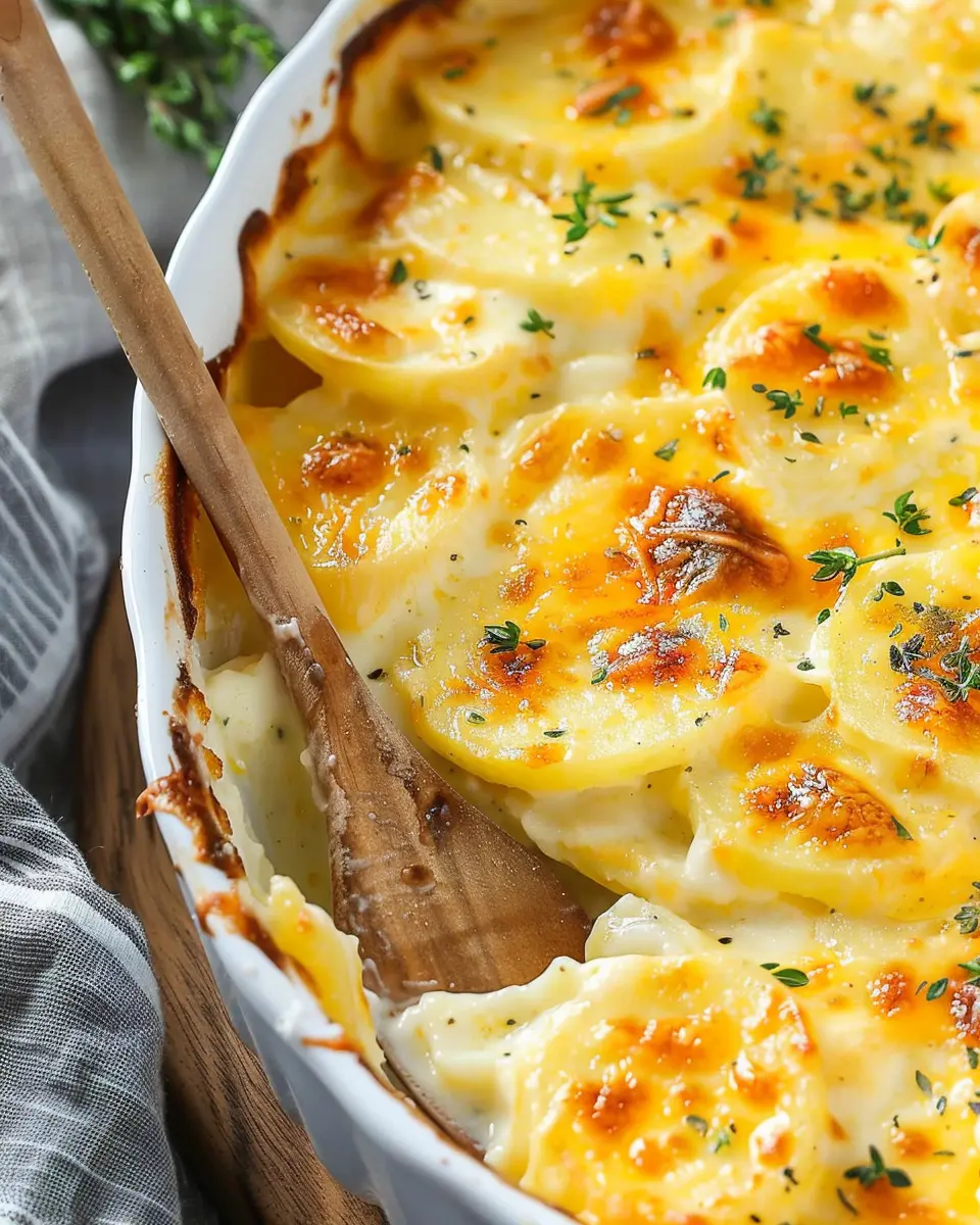 Cheese Scalloped Potatoes: Indulgent Comfort Food with Turkey Bacon