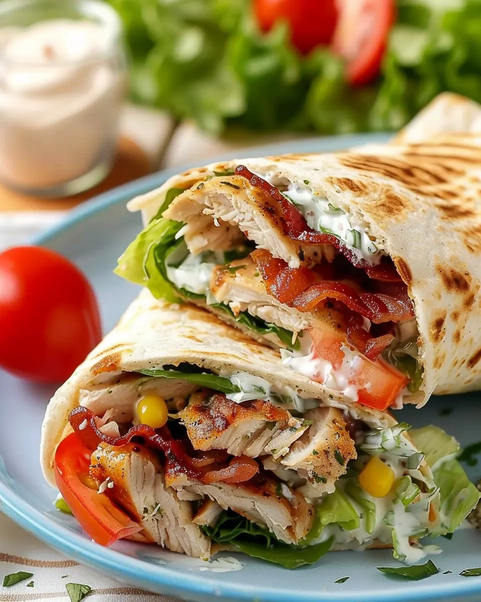 Bacon Chicken Ranch Wrap: Easy Turkey Bacon and Chicken Ham Delight