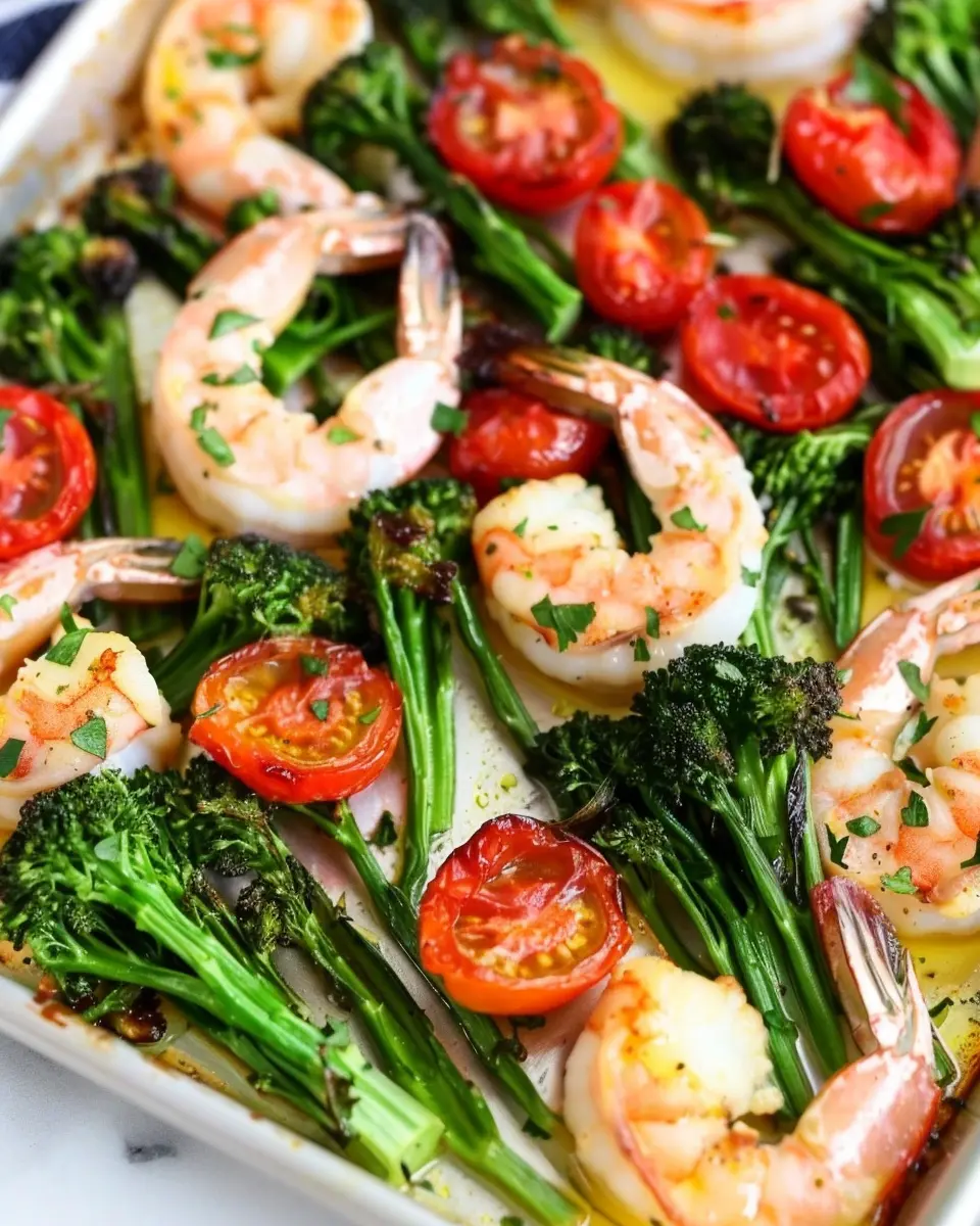Sheet Pan Shrimp with Broccolini and Tomatoes – Easy One-Pan Delight