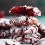 Red Velvet Crinkle Cookies