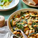 Creamy courgette and butter bean braise