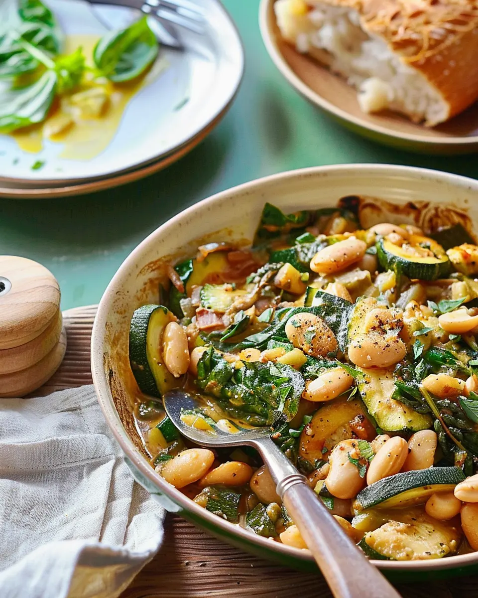Creamy courgette and butter bean braise: A delightful comfort dish