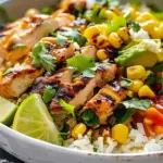 Street Corn Chicken Rice Bowl