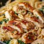Healthy Garlic Parmesan Chicken Pasta
