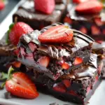 Chocolate Covered Strawberry Brownies