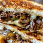 Ground Philly Cheesesteak Grilled Cheese