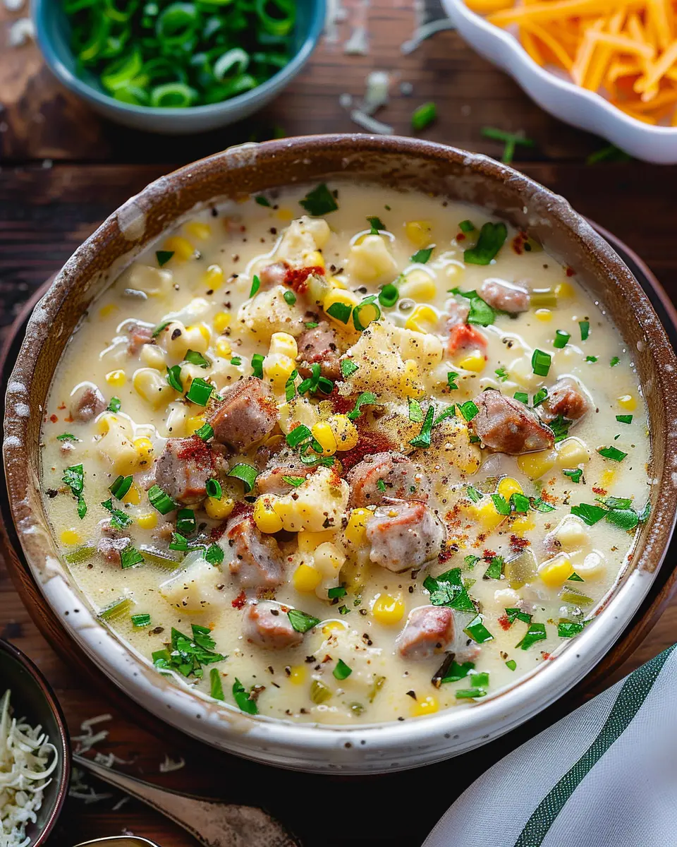 Italian Sausage Corn Chowder: Creamy Comfort with Turkey Bacon