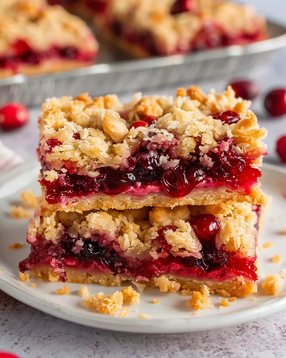 Easy Cranberry Crumble Bars with a Buttery Crust Delight