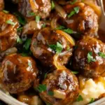Crock Pot French Onion Meatballs
