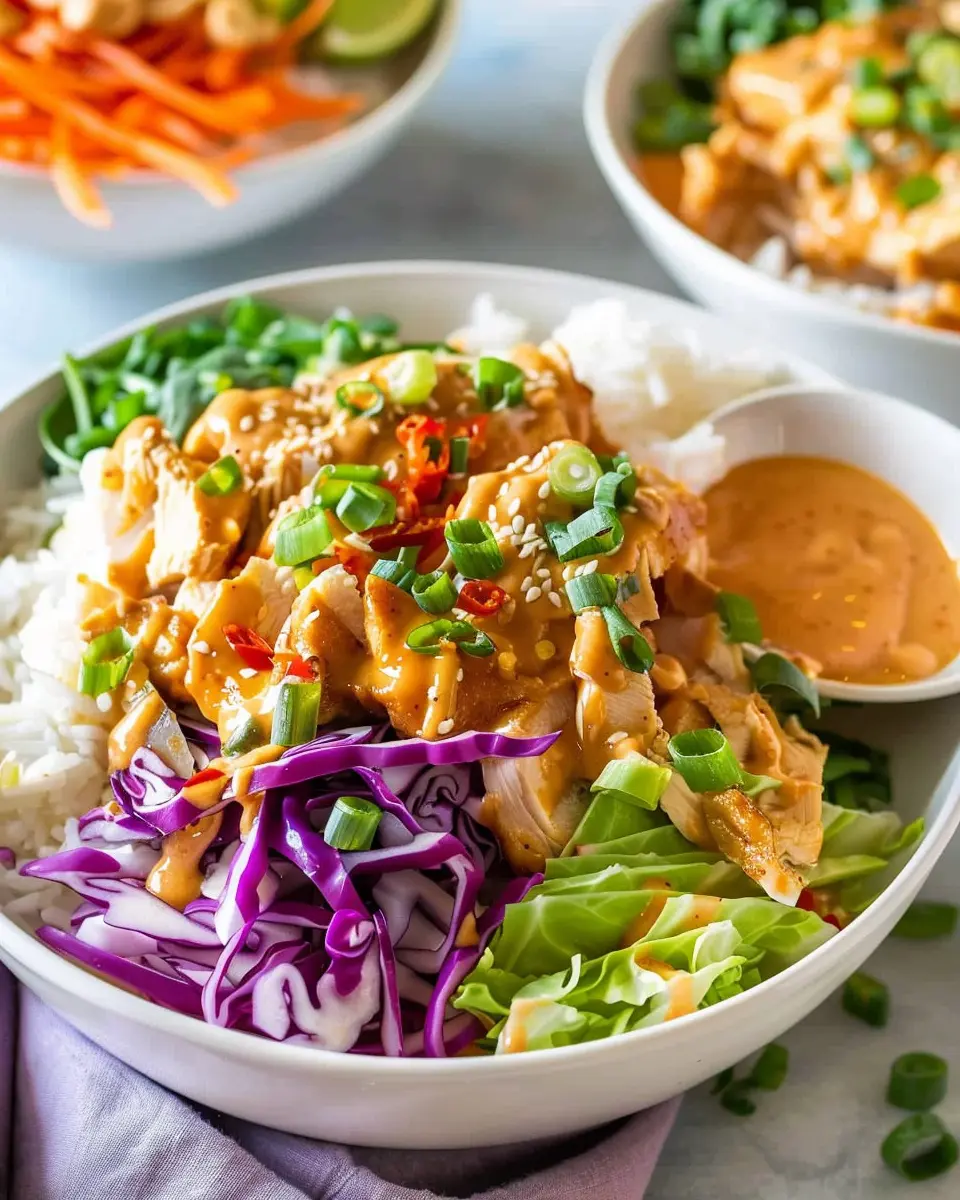 Peanut chicken rice and cabbage bowls: Easy weeknight delight