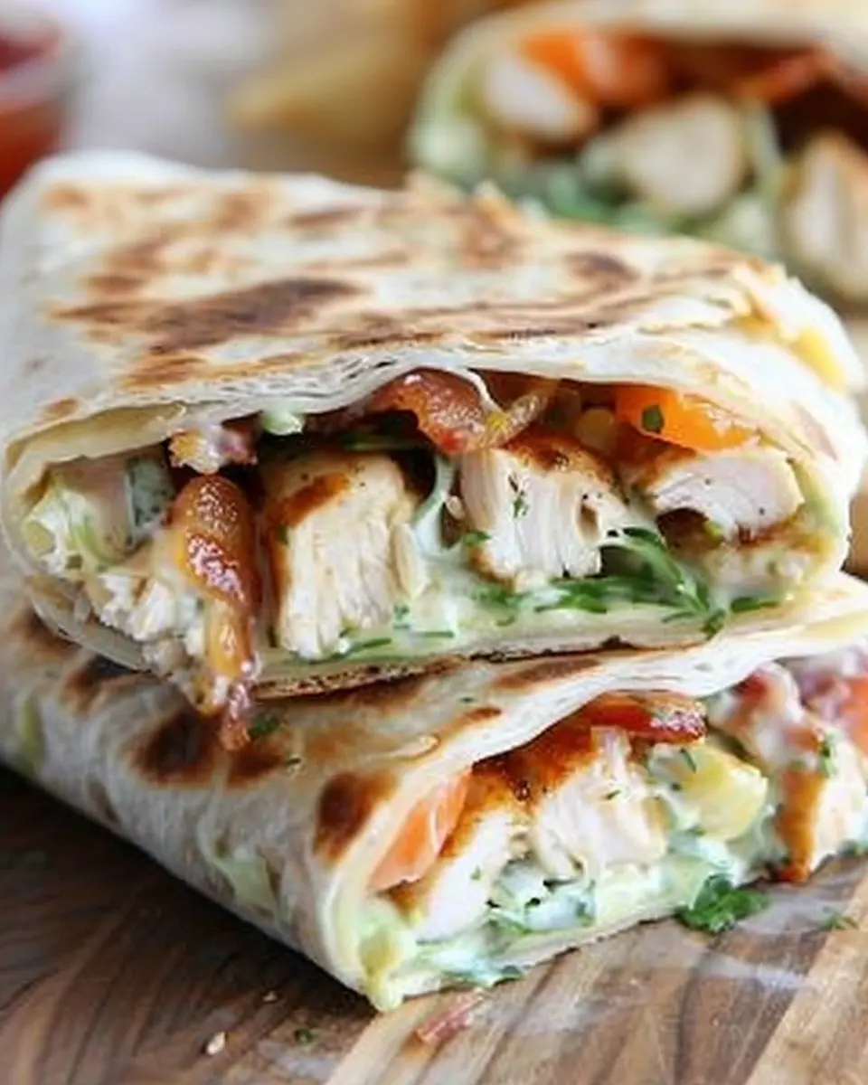 Crispy Chicken Turkey Bacon Ranch Wraps for a Flavorful Meal