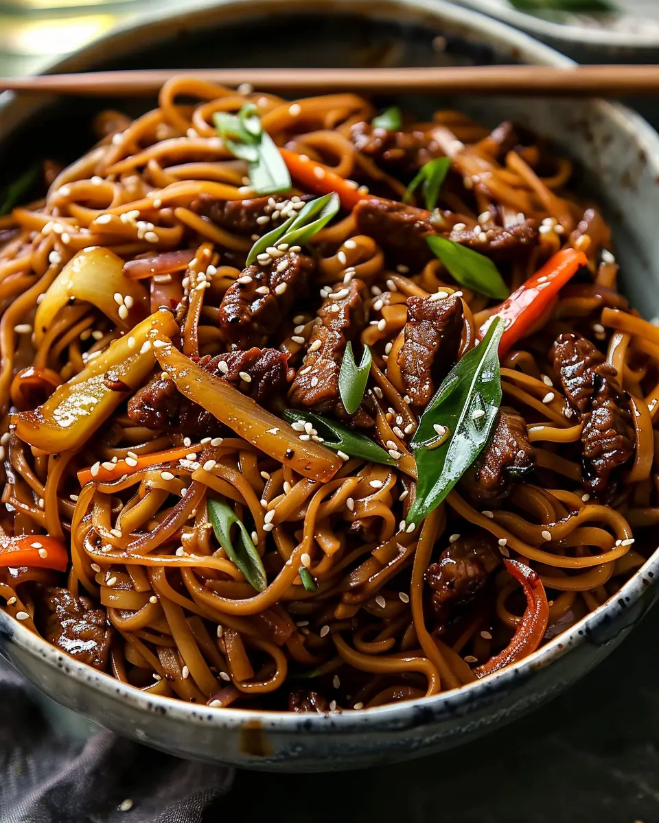 20 Minute Korean Beef Sesame Noodles for an Easy Weeknight Meal