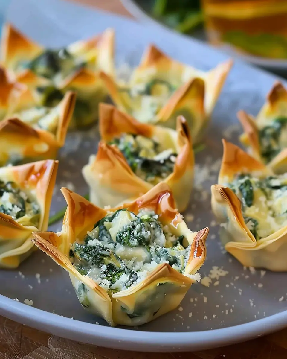 Spinach-Artichoke Dip Wonton Cups: Easy Indulgence for Everyone