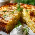 Crispy Cabbage Pie with Dill Sauce Recipe