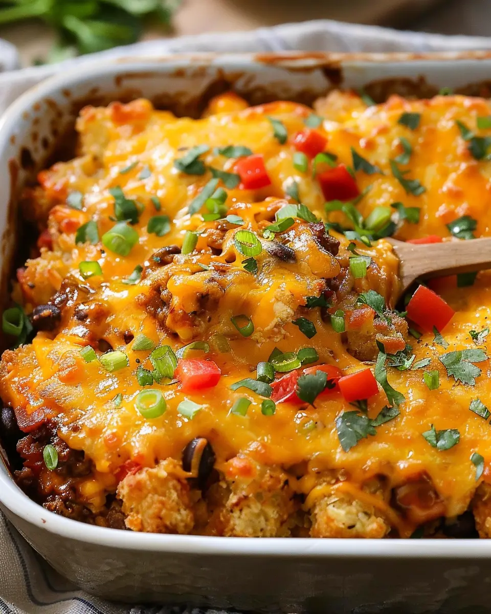 Easy Cowboy Casserole with Turkey Bacon and Chicken Ham Delight