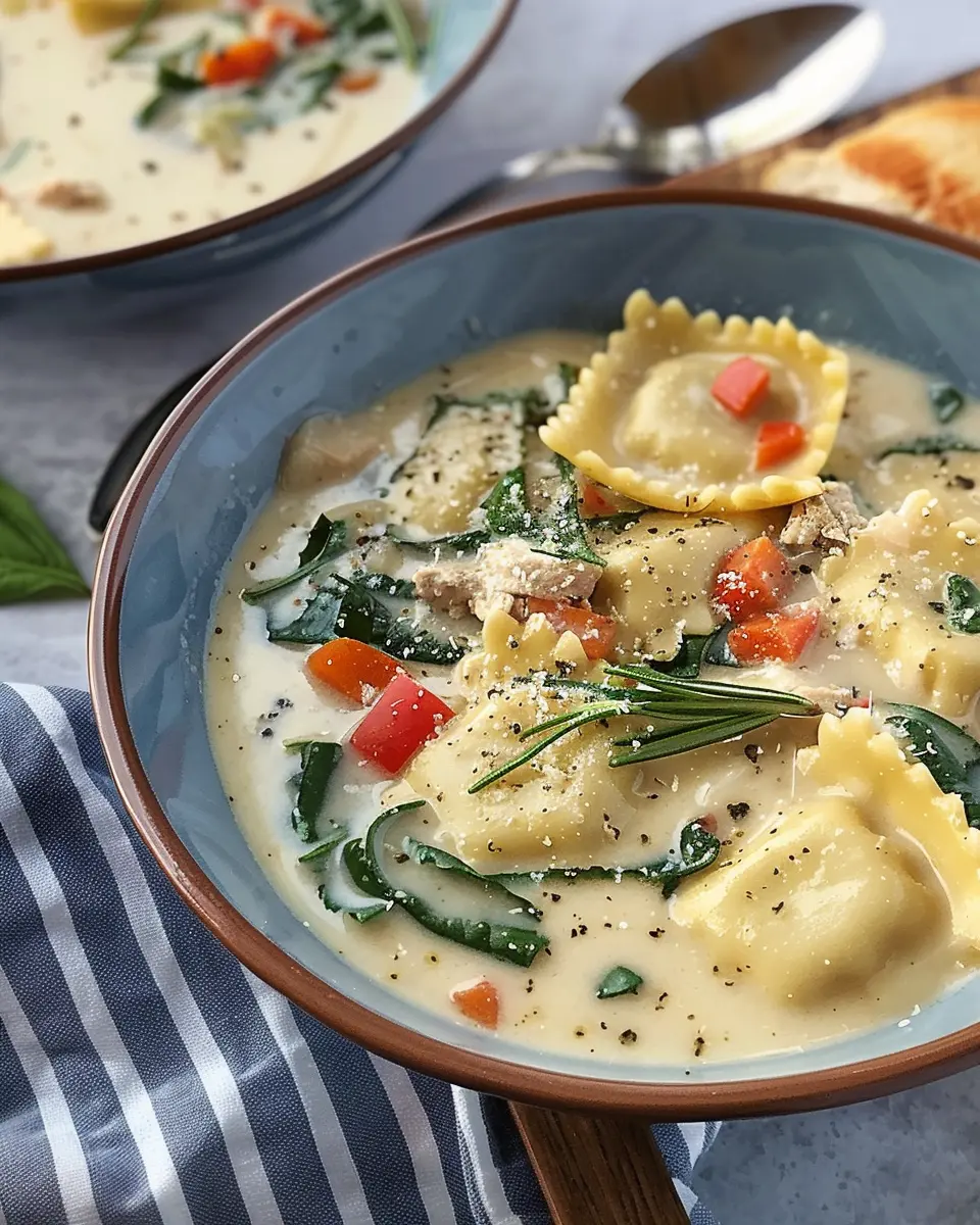 One-Pot Creamy Tuscan Ravioli Soup: A Cozy Culinary Delight