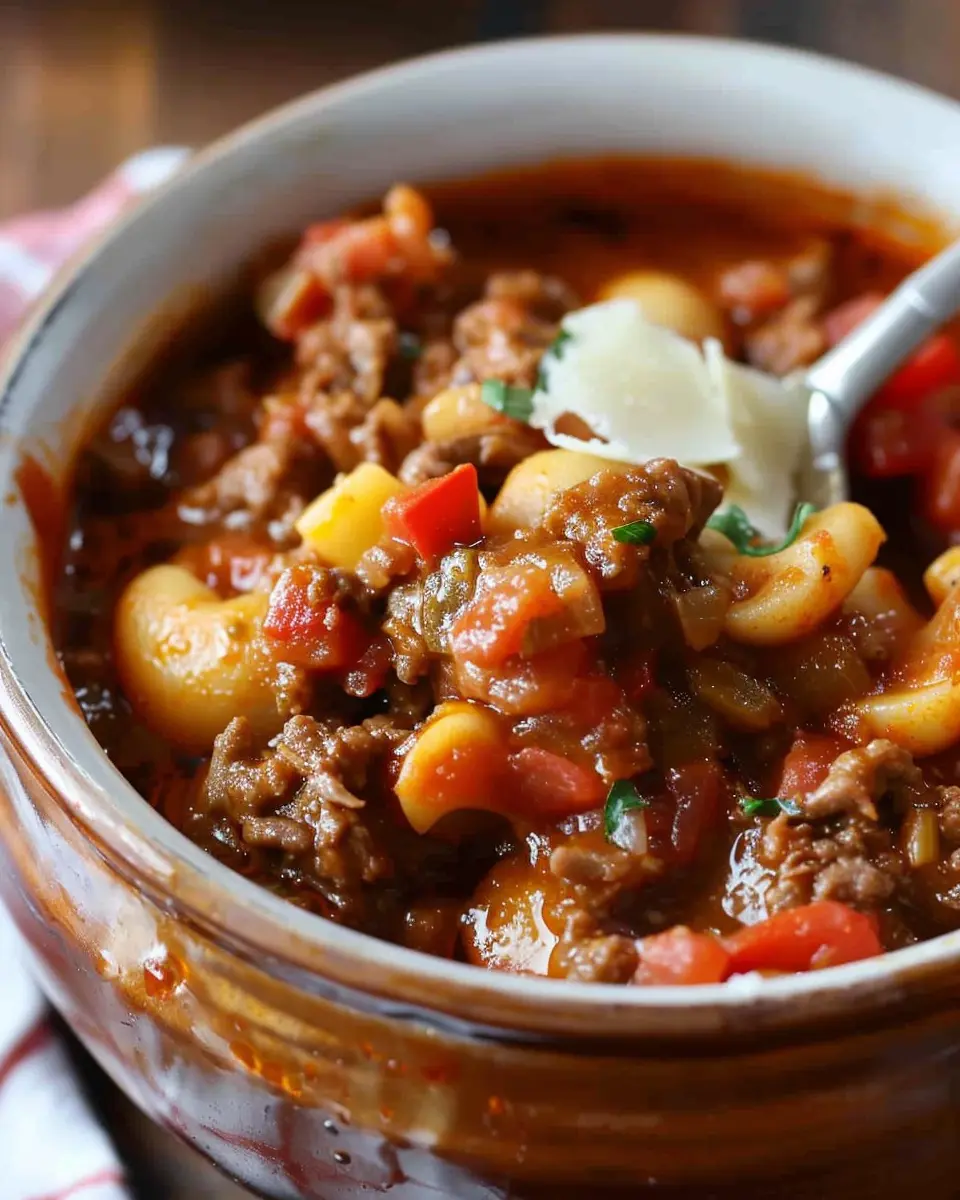 Old fashioned goulash: A comforting twist with turkey bacon and chicken ham