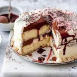 Giant lamington ice-cream cake