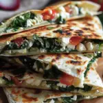 Mediterranean Spinach Feta Quesadillas