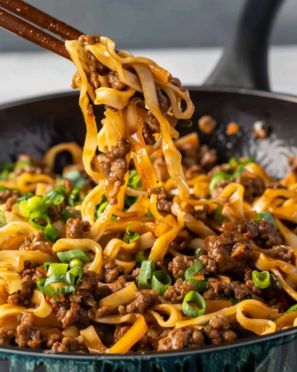 Quick Mongolian Ground Beef Noodles: Easy Comfort Food Delight